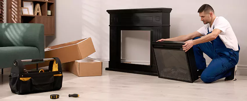 Old Rusted Metal Fireplace Repair And Replacement in Garden City, NY