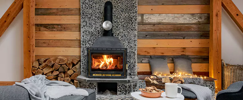Thelin Hearth Products Direct Vent Gas Stove Fireplace Inspection in Garden City, New York